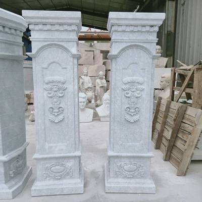 欧式石雕门柱 融合艺术与实用的建筑装饰